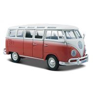 [아마존핫딜]Bauer Maisto VW Bus Samba: Originalgetreues Modellauto VW T1 mit Vordertr und Heckklappe zum ffnen, Mastab 1:25, Fertigmodell, 17 cm, Farblich Sortiert