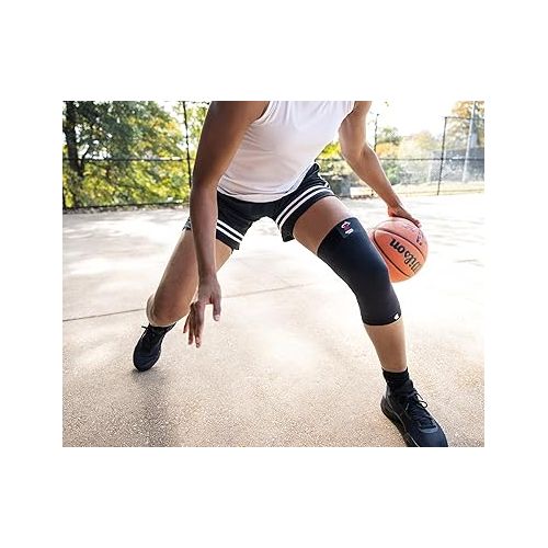  Bauerfeind Sports Compression Knee Support NBA Miami Heat - Lightweight Design with Gripping Zones for Basketball Knee Pain Relief & Performance (Heat, S)