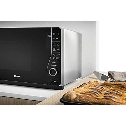  [아마존베스트]Bauknecht ExtraSpace Crisp MW 427 SL / Combination Grill and Microwave / Maximum Flexibility Without Turntable / 800 W / 25 L Cooking Compartment / Grill 1000 W / Crisp Function /