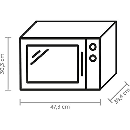  [아마존베스트]Bauknecht ExtraSpace MF 206 SB / Combination Grill and Microwave / Maximum Flexibility Without Turntable / 800 W / 20 L Cooking Compartment / Grill 800 W / Crisp Function / AutoCle