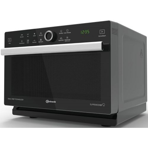  [아마존베스트]Bauknecht Supreme Chef MW 338 SB 4in1 Multifunctional Microwave / 900 W / 33 L Cooking Range / Hot Air 1700 W / XXL Grill 1200 W / DualCrisp & CrispFry / AutoClean / Melting and Fa