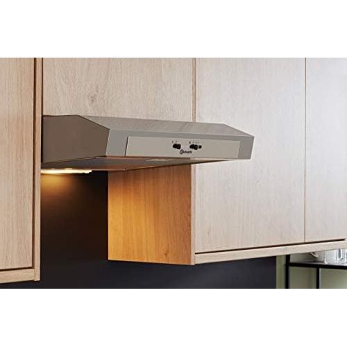  [아마존베스트]Bauknecht DC 5460 IN/1 Cooker Hood Undermount Compact Extractor Hood 60 cm Suitable for Extraction and Recirculation Operation Stainless Steel 103.3 kWh LED 3 Power Levels Energy E