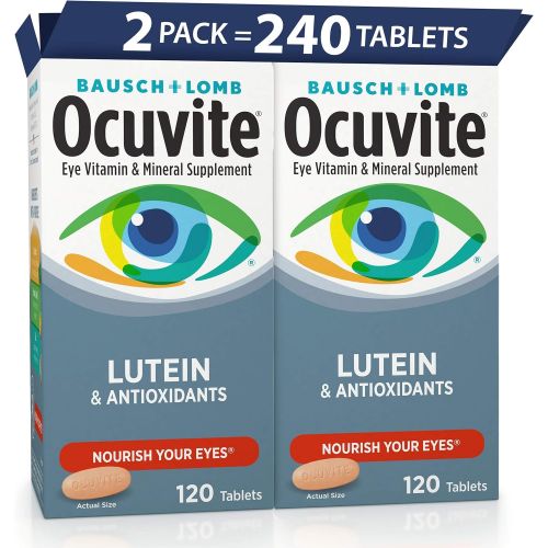  [무료배송]Bausch + Lomb Ocuvite Vitamin & Mineral Supplement Tablets with Lutein, 120 Count Bottle (Pack of 2)