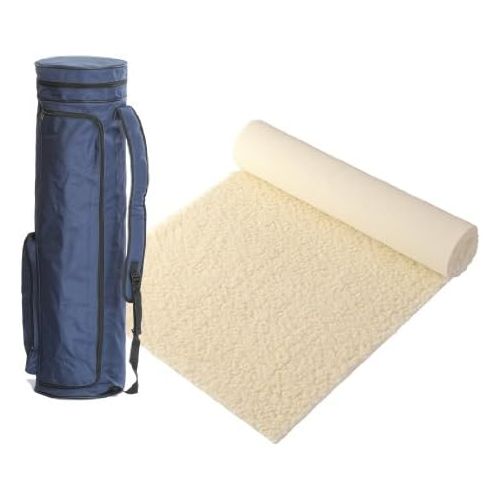 [아마존베스트]BAUSINGER Yoga Set with very comfortable Yoga Mat 20mm Pile, 75x 200cm Natural with matching Yoga Bag