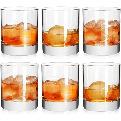  [아마존베스트]Bavel Rock Style Old Fashioned Whiskey Glasses 11 Ounce, Short Glasses For Camping/Party,Set Of 6