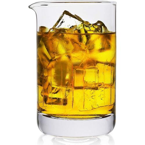  [아마존베스트]Bavel Crystal Mixing Glass,Professional Extra Large 20 OZ Crystal Cocktail Mixing Glass,Lead-Free Stir Glass,Premium Seamless Design - Great Gift Idea-Professional Quality (20 OZ)