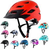 Kids Bike Helmet Child Youth Adjustable Multi-Sport Bicycle Cycling Scooter LED Light Detachable Visor Girls Boys