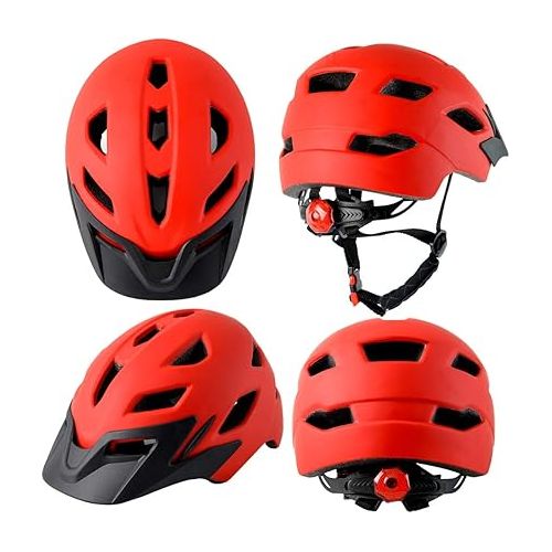  Kids Bike Helmet Child Youth Adjustable Multi-Sport Bicycle Cycling Scooter LED Light Detachable Visor Girls Boys