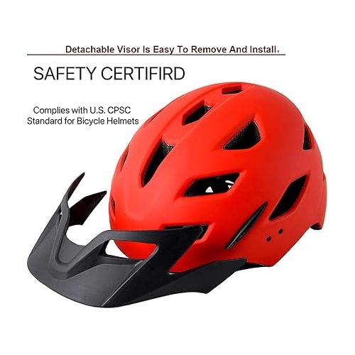  Kids Bike Helmet Child Youth Adjustable Multi-Sport Bicycle Cycling Scooter LED Light Detachable Visor Girls Boys