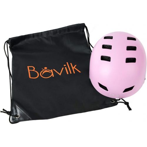  Bavilk Skateboard Bike Helmets CPSC Certified Multi Sports Scooter Inline Roller Skating 3 Sizes Adjustable for Kids Youth Adults