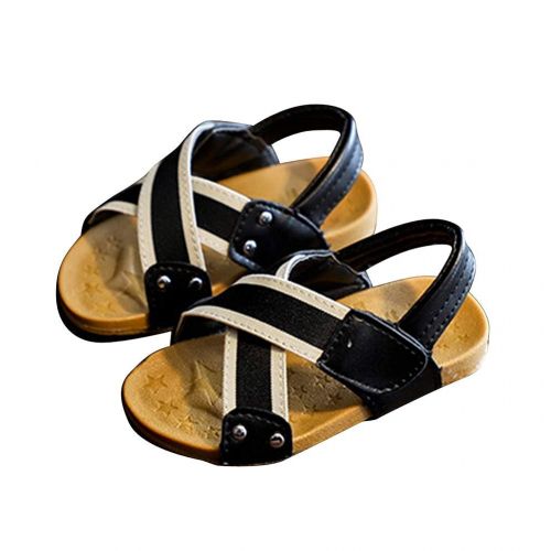  Baviue Kids Toddler Leather Rubber Sole Skidproof Girls Boys Sandals