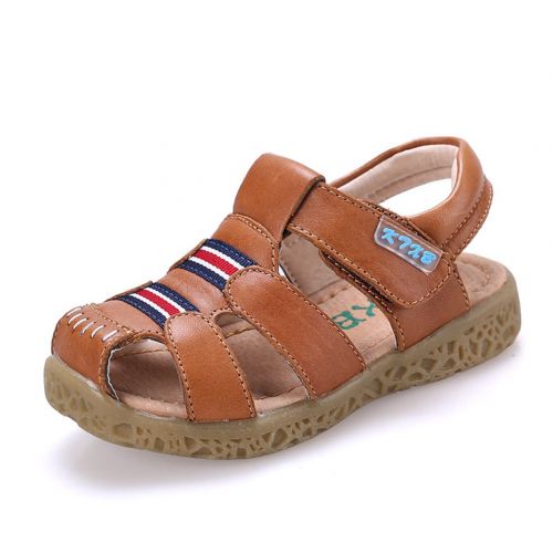  Baviue Toddler Kids Closed Toe Leather Hiking Beach Boys Sandals