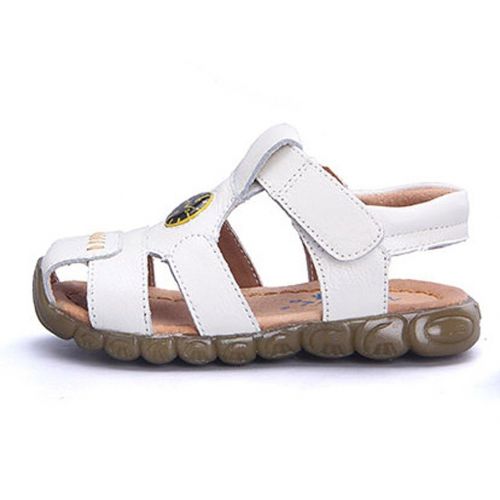  Baviue Leather Beach Closed Toe Toddler Kids Sandals for Boys