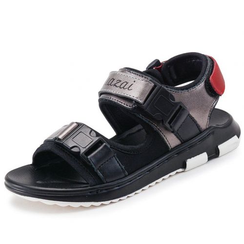  Baviue Cool Leather Kids Sandles Boys Athletic Sandals