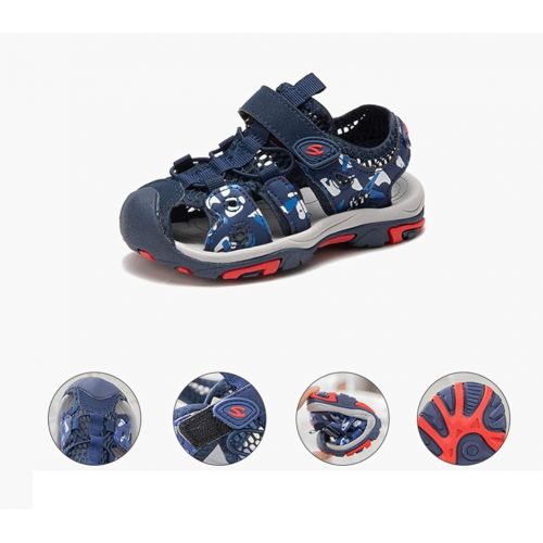  Baviue Leather Beach Hiking Kids Sandles Athletic Sandals for Boys