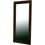 Baxton Studio Doniea Dark Brown Wood Frame Modern Mirror, Rectangle