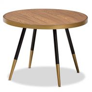 Baxton Studio 153-9081-AMZ Coffee Tables, One Size, Walnut/Black/Gold