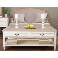Baxton Studio Dauphine Traditional French Accent Coffee Table, 18.1 x 27.2 x 47, White