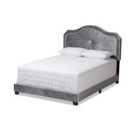 Baxton Studio 151-9006-AMZ Beds (Box Spring Required) Queen Gray
