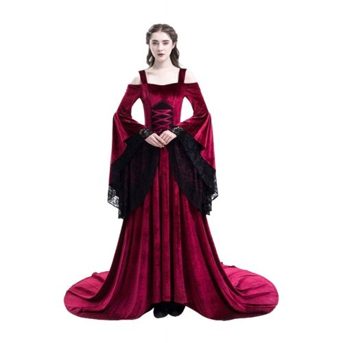  Baycon baycon Womens Renaissance Costumes Medieval Irish Dress Victorian Retro Gown Cosplay