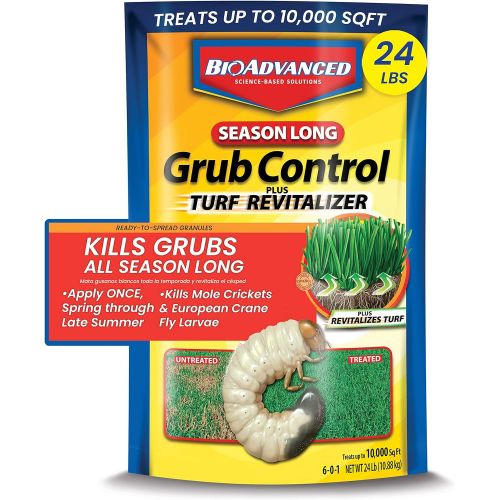  BioAdvanced 700720S 687073007206 Bayer Season Long Grub Control-24 lb. 700720A, 24-Pounds, Granules