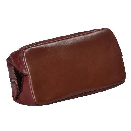  Mens Toiletry Bag Dopp Kit by Bayfield Bags-Small Compact Minimalist Glossy Leather Shaving Kit For Toiletry Travel Bag (10x5x5) (burgundy) Mens Toiletries Bag, Organizer Grooming