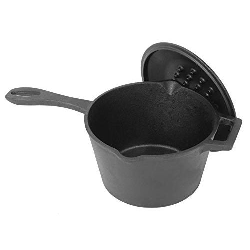  Bayou Classic 7448, 2.5-Qt. Cast Iron Bean Pot with Lid,Black