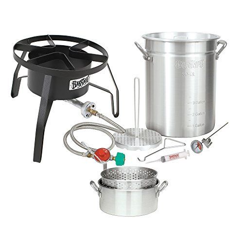  Bayou Classic 3016 30-Quart Outdoor Turkey Fryer with Basket and Fry Pot