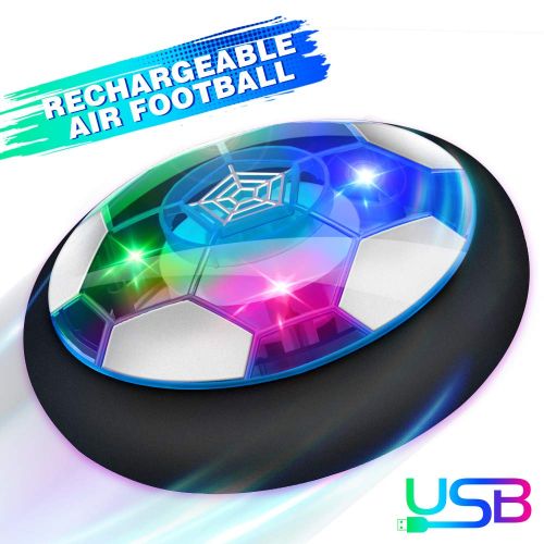  [아마존 핫딜]  [아마존핫딜]Baztoy Air Fussball Kinderspielzeug Fussball Geschenk Junge Madchen Wiederaufladbar Hover Soccer Ball Sport Ball Spiele LED-Licht & Schaum Stossstangen Indoor Outdoor Kinder Air Socc