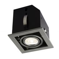 Bazz CL311AB Cube Recessed Light Fixture, Dimmable, Directional, Easy Installation, LED Bulb Included, 5-in Brushed Chrome