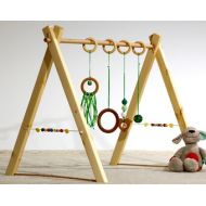 BbCamino Portico Montessori Educational, or Baby gym 4 rings, green version.