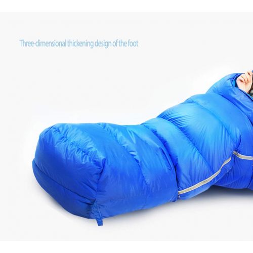  Bdclr Camping Camping Mummy Sleeping Bag, Outdoor Adult Autumn and Winter Thick Warm Sleeping Bag