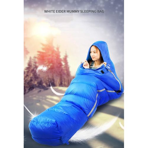  Bdclr Camping Camping Mummy Sleeping Bag, Outdoor Adult Autumn and Winter Thick Warm Sleeping Bag