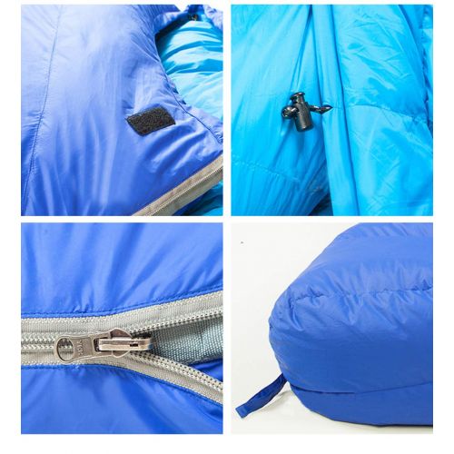  Bdclr Camping Camping Mummy Sleeping Bag, Outdoor Adult Autumn and Winter Thick Warm Sleeping Bag