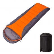Bdclr Sleeping Bag Outdoor Camping Thick Cotton Single and Double Person Sleeping Bag, Adult Four Seasons Warm Sleeping Bag,Orange,1100g