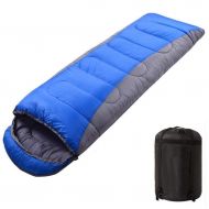 Bdclr Sleeping Bag Outdoor Camping Thick Cotton Single and Double Person Sleeping Bag, Adult Four Seasons Warm Sleeping Bag,Blue,1300g