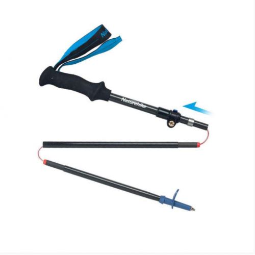  Bds MCC Carbon Fiber Ultralight 5-Sections Foldable Adjustable Trekking Pole Carbon Fiber Walking Hiking Stick