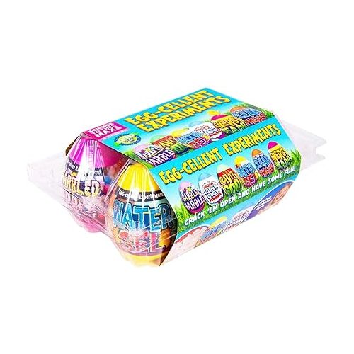  Be Amazing! Toys Egg-Cellent Experiment - 6 Pack Science Experiments for Children- Egg-Shaped Activity Kit for Boys and Girls - Easter Party Favor or Basket Stuffer - STEM for Kids 8+