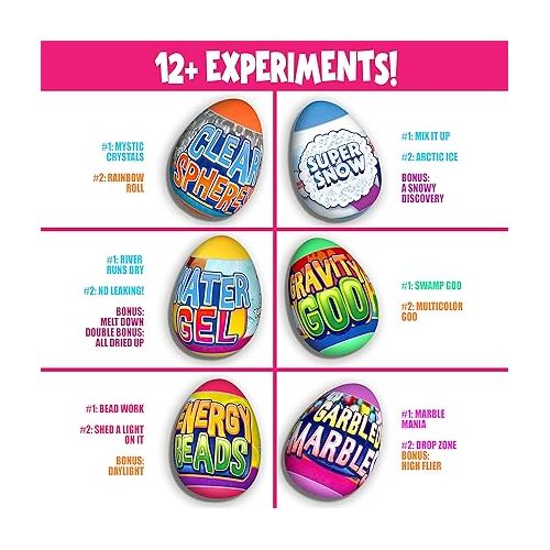  Be Amazing! Toys Egg-Cellent Experiment - 6 Pack Science Experiments for Children- Egg-Shaped Activity Kit for Boys and Girls - Easter Party Favor or Basket Stuffer - STEM for Kids 8+