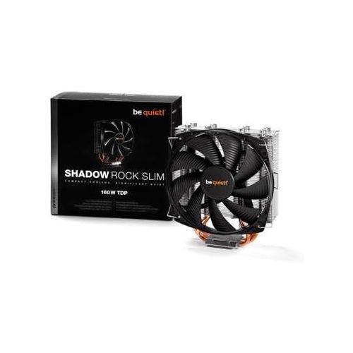  Be quiet! be quiet! BK010 Shadow Rock Slim - CPU Cooler - 160W TDP- Intel LGA 7751150  11551156  13662011 & AMD Socket AM2 (+)  AM3 (+)  FM1  FM2  754939  940