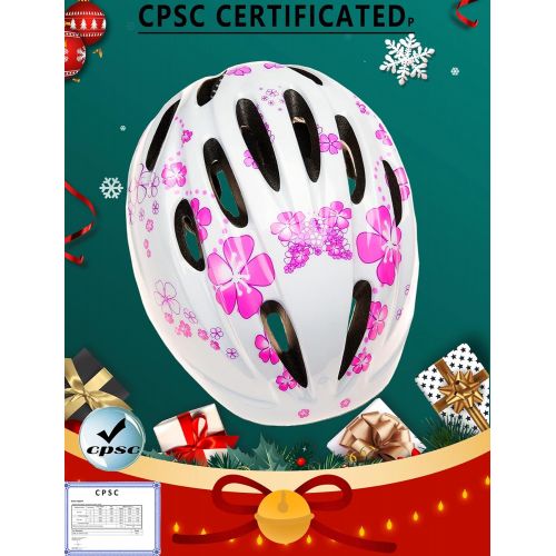  BeBeFun Girl Helmet for Bike,Kids Bike Pink Helmet for Girls Ages 5+Years Adjuastable and Multi-Sport, from Toddler to Youth CPSC Certicated