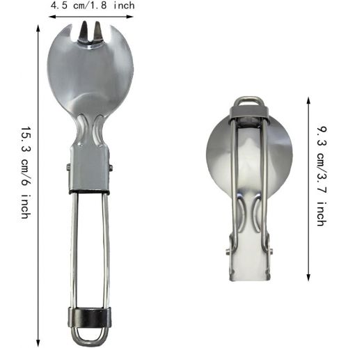  [아마존베스트]BeGrit Outdoor Kettle Canteen Aluminum Cup Kit and Cover with Stainless Steel Foldable Spoon Fork for Hiking Camping, 1 Quart