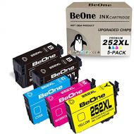 BeOne Remanufactured Ink Cartridge Replacement for Epson 252 XL 252XL T252 T252XL 5-Pack to Use with Workforce WF-7720 WF-3640 WF-7710 WF-3620 WF-7110 WF-7620 WF-7610 WF-7210 WF-36