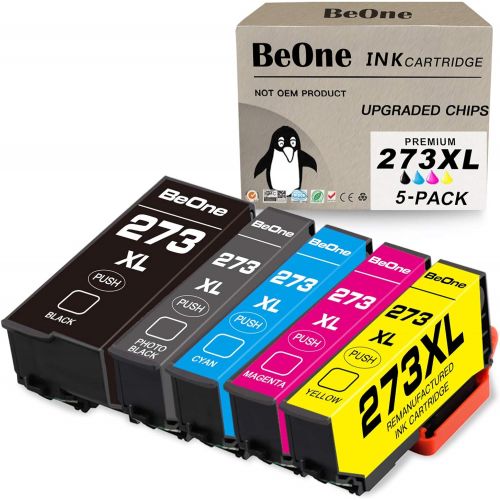  BeOne Remanufactured Ink Cartridge Replacement for Epson 273 XL 273XL T273 T273XL 5-Pack to Use with Expression Premium XP-800 XP-620 XP-600 XP-820 XP-520 XP-610 XP-810 Printer (1B
