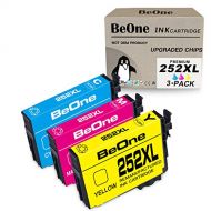 BeOne Remanufactured Ink Cartridge Replacement for Epson 252 XL 252XL T252 T252XL 3-Pack Use with Workforce WF-7720 WF-3640 WF-7710 WF-3620 WF-7110 WF-7620 WF-7610 WF-7210 WF-3630