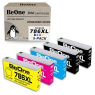 BeOne Remanufactured Ink Cartridge Replacement for Epson 786 XL 786XL T786 T786XL 5-Pack to Use with Workforce Pro WF-4630 WF-4640 WF-5690 WF-5620 WF-5110 WF-5190 (2 Black 1 Cyan 1