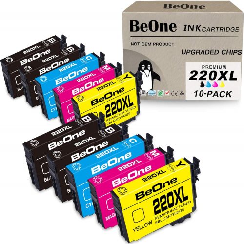  BeOne Remanufactured Ink Cartridge Replacement for Epson 220 XL 220XL T220 T220XL 10-Pack to Use with Workforce WF-2750 WF-2630 WF-2650 WF-2760 WF-2660 Expression XP-420 XP-320 XP-