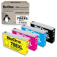 BeOne Remanufactured Ink Cartridge Replacement for Epson 786 XL 786XL T786 T786XL 4-Pack to Use with Workforce Pro WF-4630 WF-4640 WF-5690 WF-5620 WF-5110 WF-5190 Printer (Black Cy