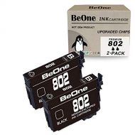 BeOne Remanufactured Ink Cartridge Replacement for Epson 802 XL 802XL T802 T802XL Black 2-Pack to Use with Workforce Pro WF-4734 WF-4730 WF-4740 WF-4720 EC-4040 EC-4020 EC-4030 WF4