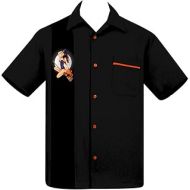 할로윈 용품BeRetro Mens Pin Up Button Up Halloween Shirt ~ Halloween Party Costume ~ Witching Hour